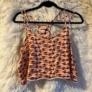 Mossimo Boho Multi Color Pattern Crop Top